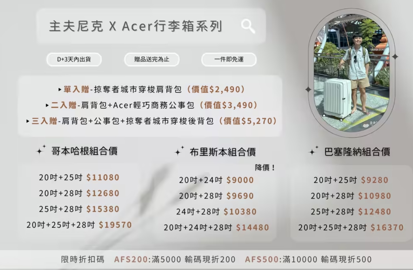 Acer行李箱團購》7月團哥本哈根/布里斯本新款前開式!快速出貨!獨家超棒贈品 - 第8張圖 Acer行李箱團購》7月團哥本哈根/布里斯本新款前開式!快速出貨!獨家超棒贈品